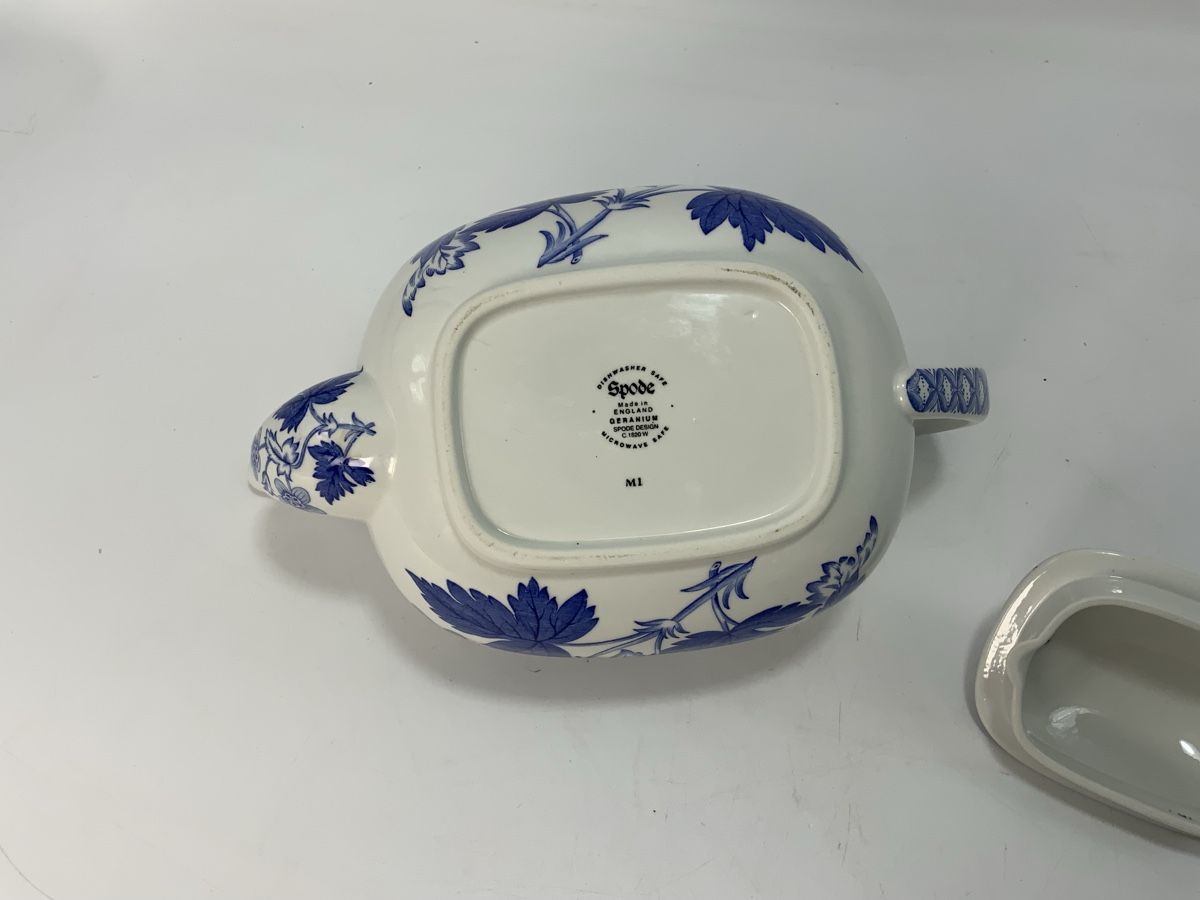 Teiere: Englische Teekanne, Spode Geranium blau – Usato da Erlach venduto da silvia3235 7