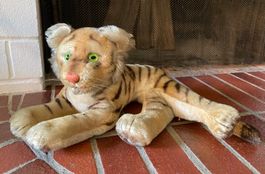 🌟 Antiker Steiff Tiger Plüschtier Vintage Mohair 1930-50 🌟