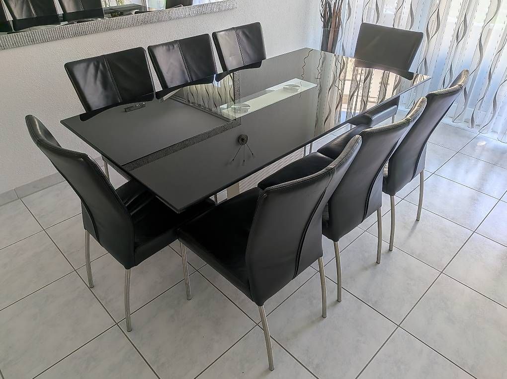 Set di tavolo e panche: Esstisch + 8 Echtleder Stühle – Usato da Zürich venduto da Sam.101