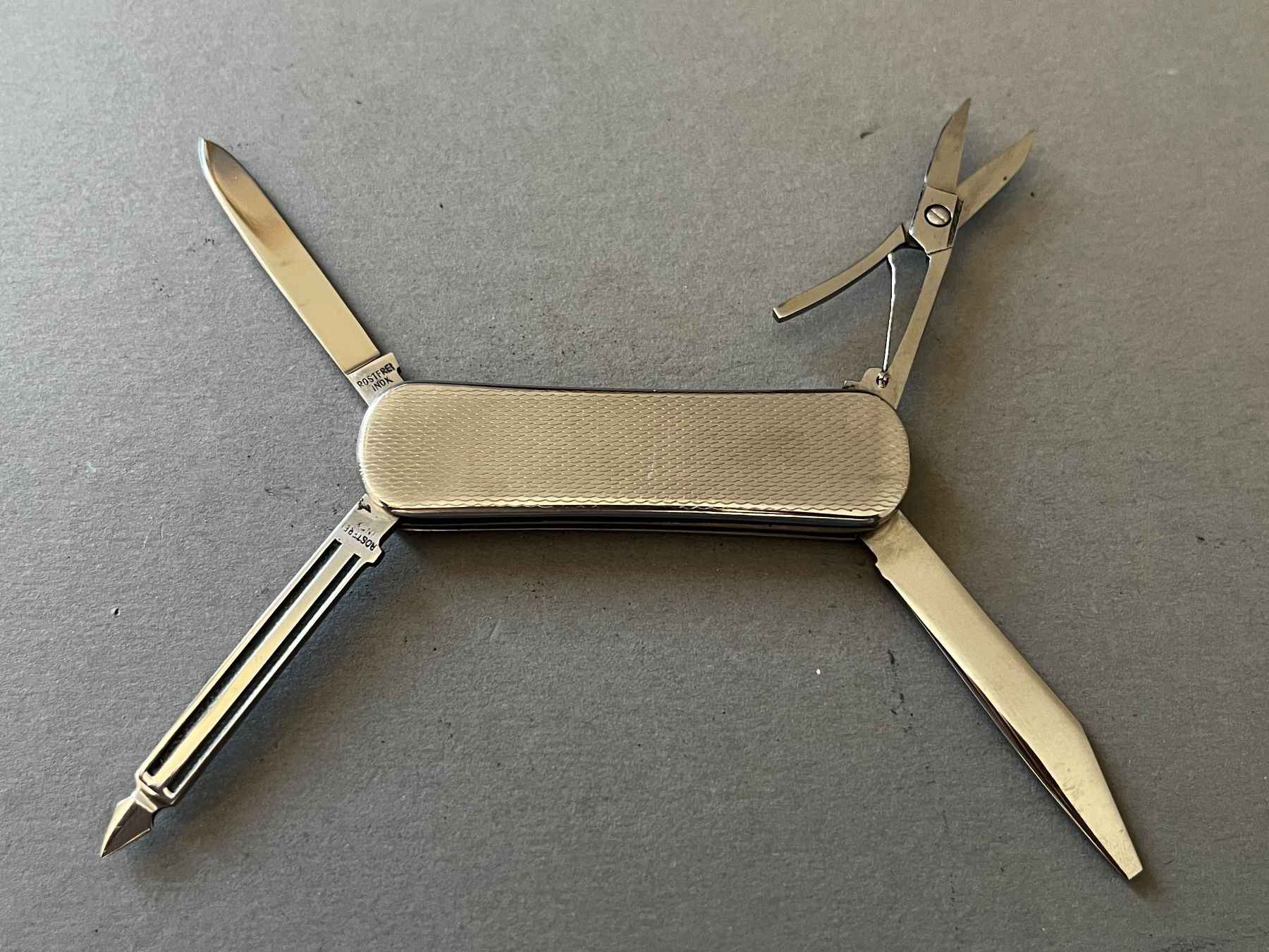 Solingen Coltelli tascabile: Sackmesser OMEGA Solingen 58 mm - mit Etui – Usato da Zürich venduto da FV.vintage