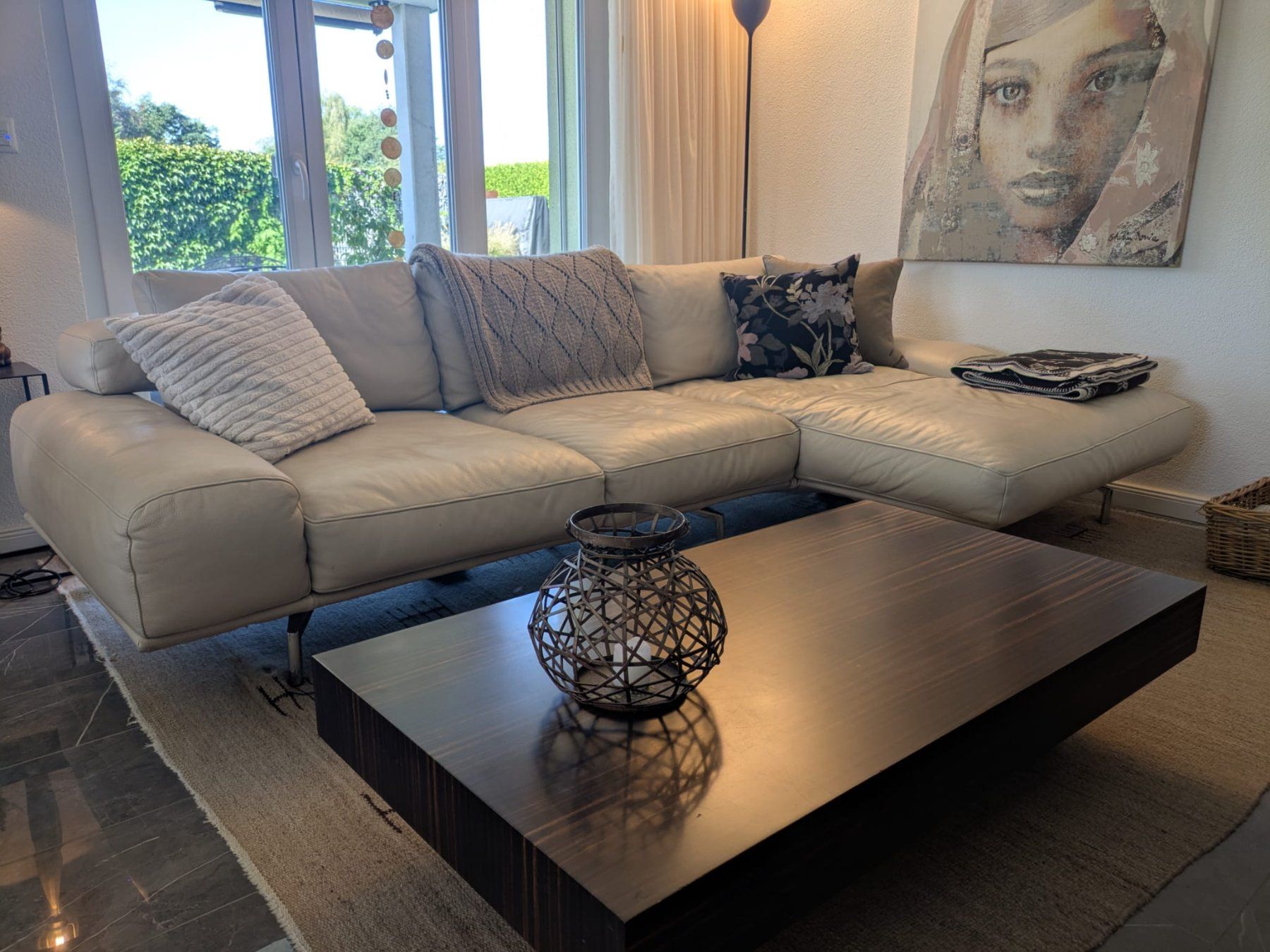 Sofas: Designersofa - Ewald Schillig Ecksofa Echtleder Beige – Gebraucht aus Boningen von LugoEmalf 1