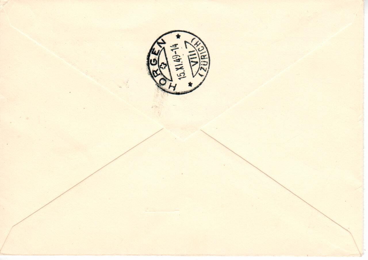 Tutti i francobolli: R - Brief, Vaduz - Horgen 1949 – Usato da Wolhusen venduto da Curver9 1