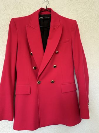 Blazer Zara pink double-breasted S like new condition