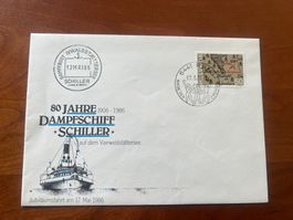 80 Jahre Dampfschiff Extrabrief 1986  (M241)