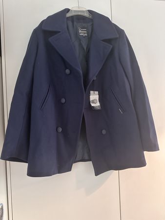 Cabanjacke Armor-lux blau Wolle Grösse 48 neuwertig