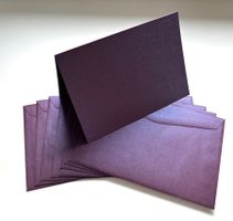 8 x C5 Couvert mit Einlageblatt – Purpurviolett – wie NEU