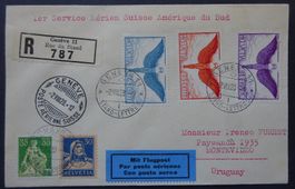 FP-Chargé-Brief nach Montevideo mit FP 10-12, SBK ca. 290.00