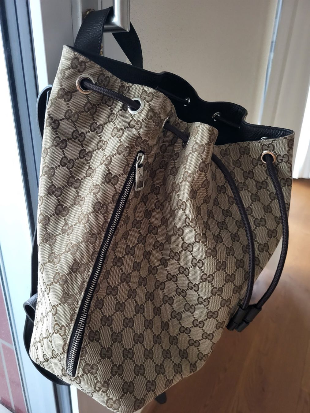 Gucci Borse: Gucci Rucksack Canvas braun Leder – Usato da Arbon venduto da nor_gh9k 3