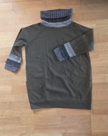 Rollkragen Winterpullover mit Details, Grösse M
