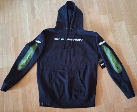 Neuer Original Hoodie "Ski & Destroy" der Kult-Skimarke Line