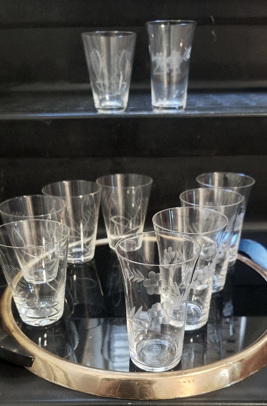 Bicchieri: 2x 5 Gläser Set vintage / geschliffen – Usato da Emmenbrücke venduto da abu_9mj8