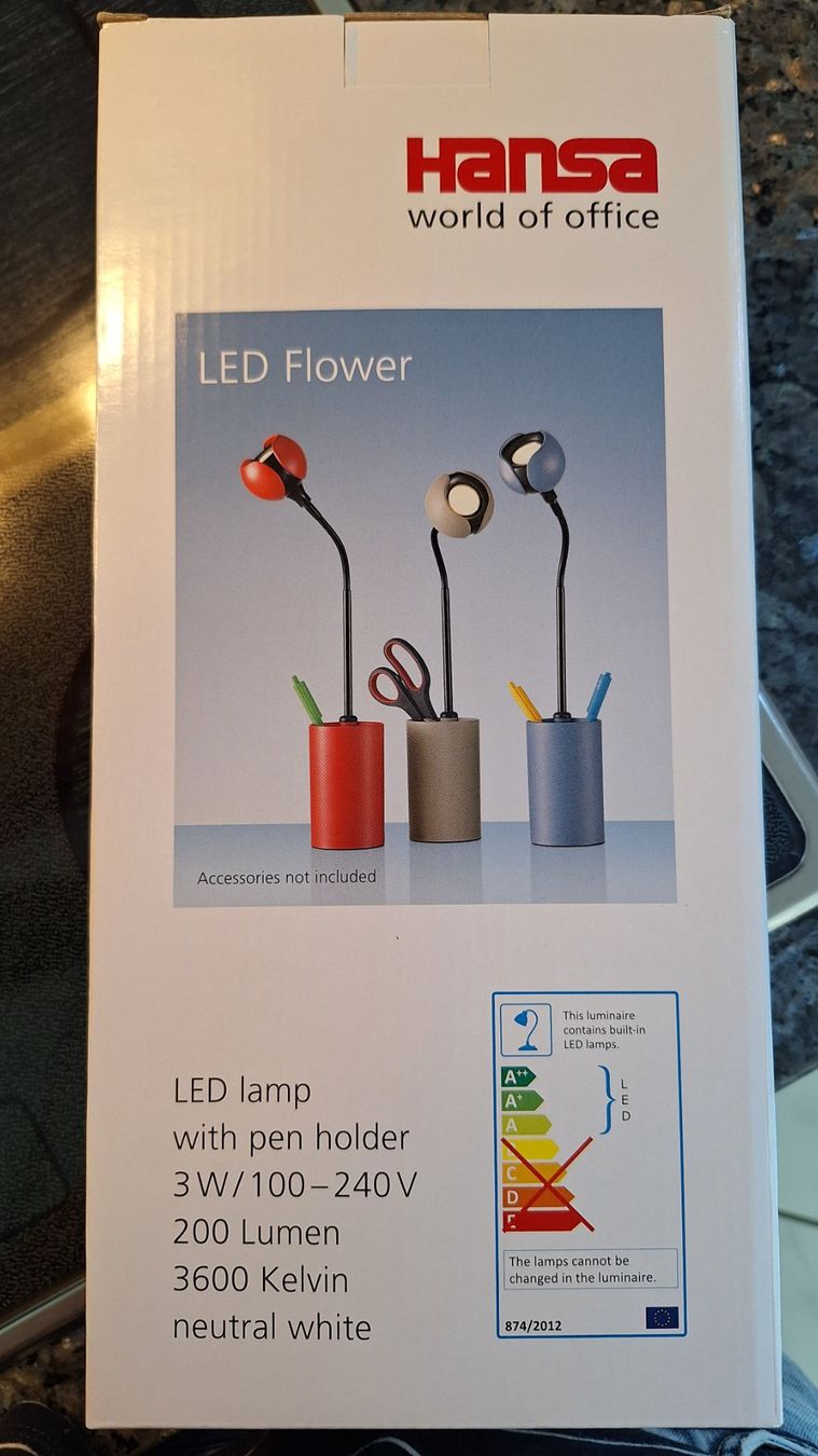 Lampes: Hansa LED Flower Lampe mit Stifthalter – Neuf avec emballage d'origine à Horw par sto_wfz2 1