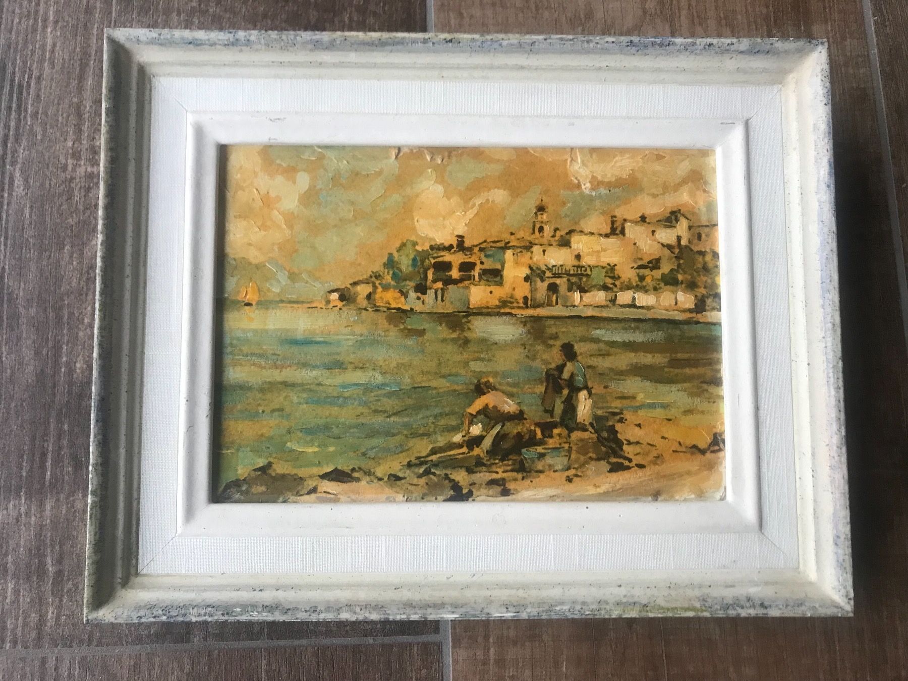 Dipinti: Bild 1967 Gardasee mit Rahmen – Usato da Wollerau venduto da Garten1957