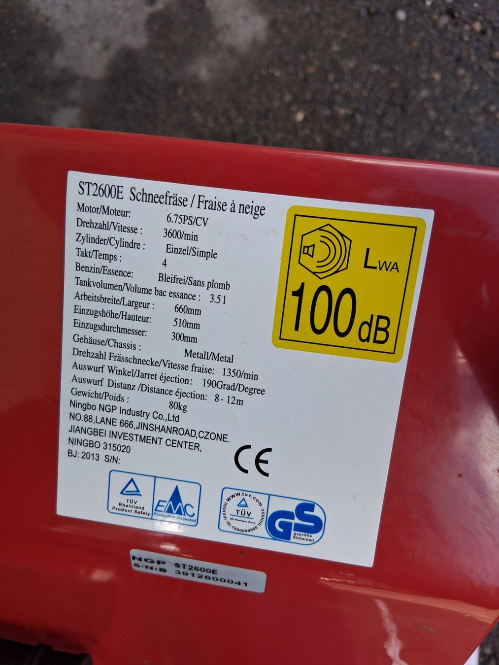 Tutte le macchine: Schneefräse ST2600E – Nuovo (secondo la descrizione) da Niederglatt ZH venduto da Emanueliten 4