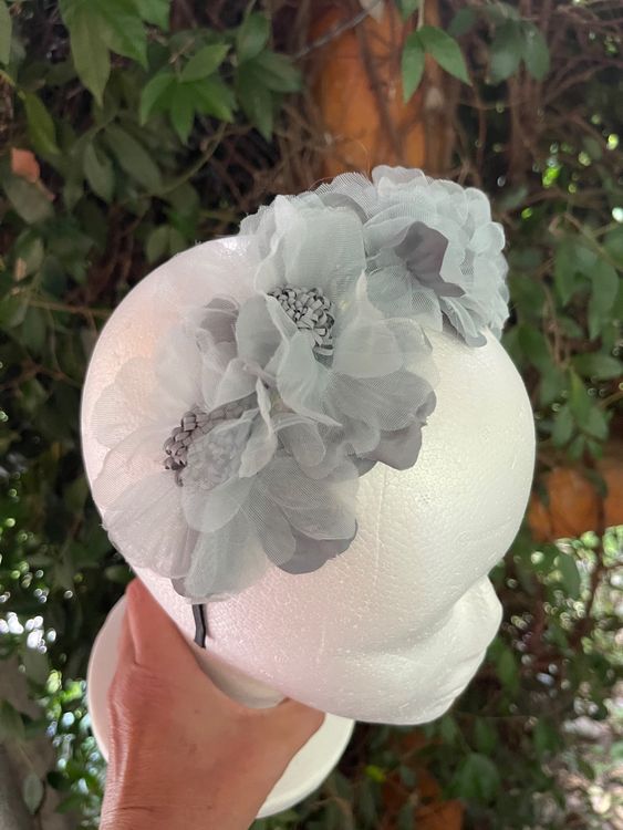 Fascia per capelli con fiori di rosa di Halloween Copricapo con corona di fiori messicani con decorazione per copricapo cosplay in velo nero  15