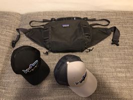 Patagonia Fly Fishing Waist Pack & 2 Caps Fliegenfischen