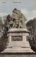 Basel, Strassburger Denkmal gel. 1916 Feldpost KASERNE BASEL