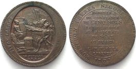 MONNERON 5 Sols 1792 Monnaie de confiance Bronze SUP+!