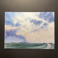NEU: Postkarte Aquarell Druck Malerei Himmel 13.5x10cm
