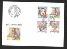 FDC Pro Juventute Serie 1999 J352 - J355 ET Bern 23.11.1999