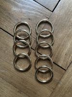9 Metallringe 4cm, gold, für Schmuck zum Basteln