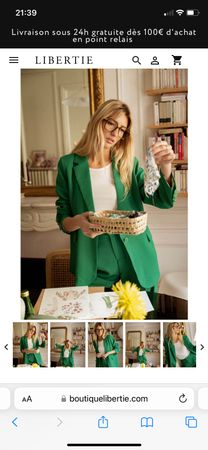 Veste de blazer verte T S