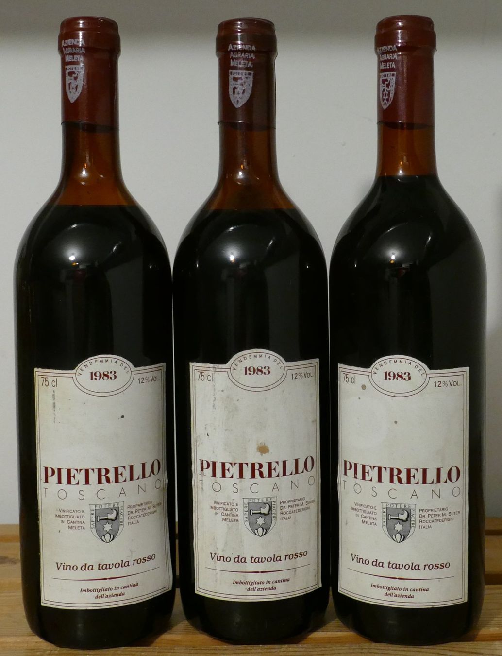 Vino: 3 Fl. Pietrello 1989 - Toscana – Nuovo (secondo la descrizione) da Hochdorf venduto da Sukram58