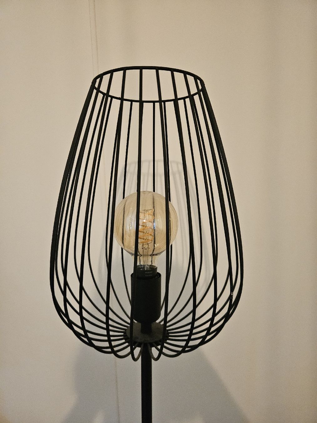 Lampade: Stehlampe Drahtgestell schwarz mit Glühbirne – Usato da Zürich venduto da jan_7sr2