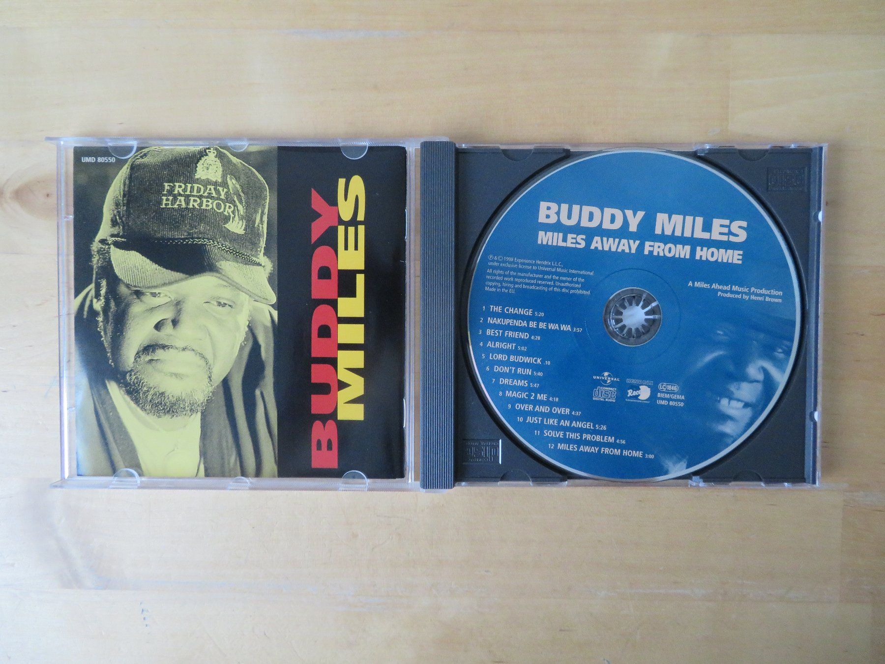 CD: BUDDY MILES "Miles away from home" – Usato da zürich venduto da Goldimmund 1