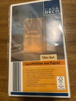 Dekorative Leuchttüten aus Papier „Happy Birthday“