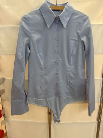 Body Bluse Hallhuber Basic hellblau Grösse 40