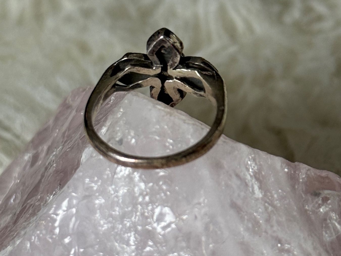 Anelli: Vintage Silberring 925 mit schwarzem Stein – Usato da Istighofen venduto da Ringparadies 2