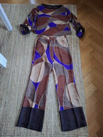 Ensemble Zara M brun, doré et violet NEUF