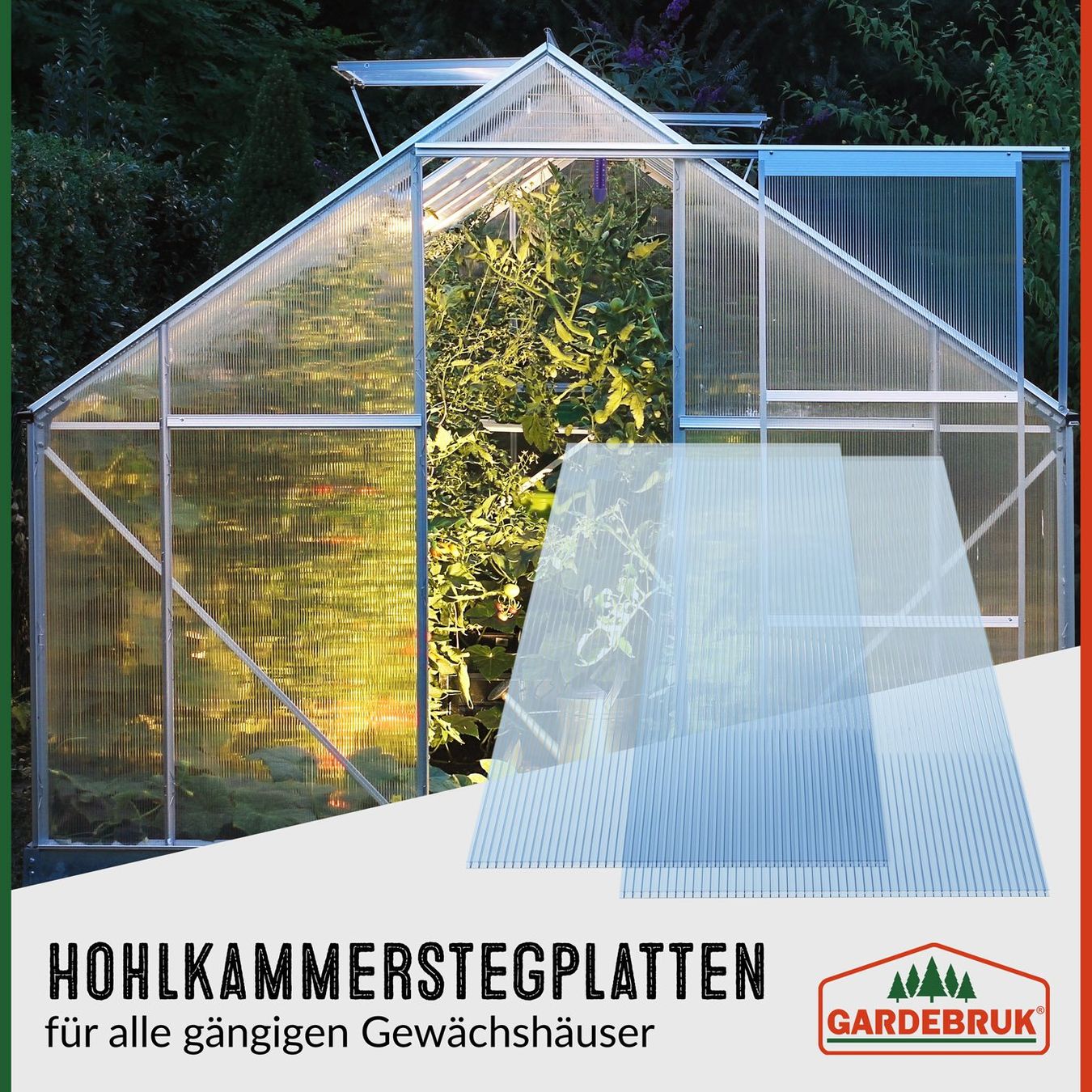 Casette da giardino & serre: Hohlkammerplatten 10x Polycarbonat 6mm 6 Pack a 10Stk. – Nuovo e nell'imballaggio originale da Gommiswald venduto da deenniiss1992 1