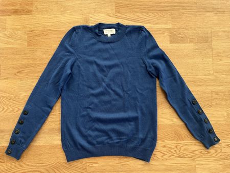 Pull Sézane bleu, Taille XS, 100% laine mérinos