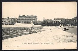 Genève, La bise hiver 1903, Les Bains d