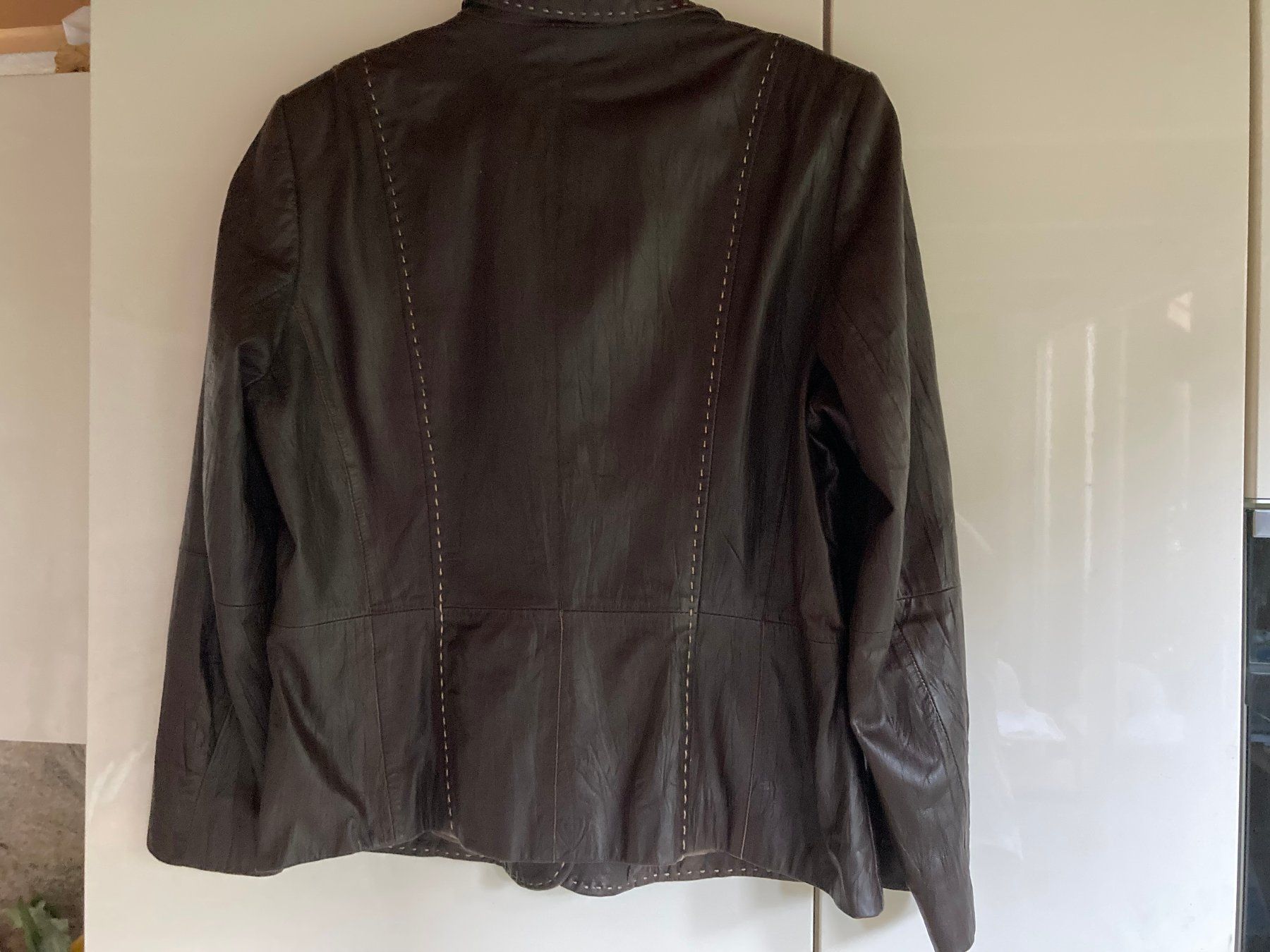 Gerry Weber Giacche: Gerry Weber Lederjacke braun Gr. 42 neuwertig – Usato da Dörflingen venduto da rudis-55 1