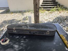 Violin Viola Case Bow Set antique used 50cm length