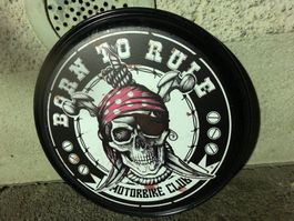 Born to rule motorbike club skull