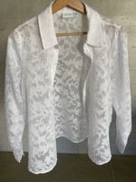 VILA Bluse VIFLEMA Gr. 34 Weiss Stickerei Baumwollspitze