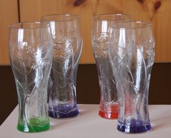 4 Teegläser LIPTON 3dl. bunt
