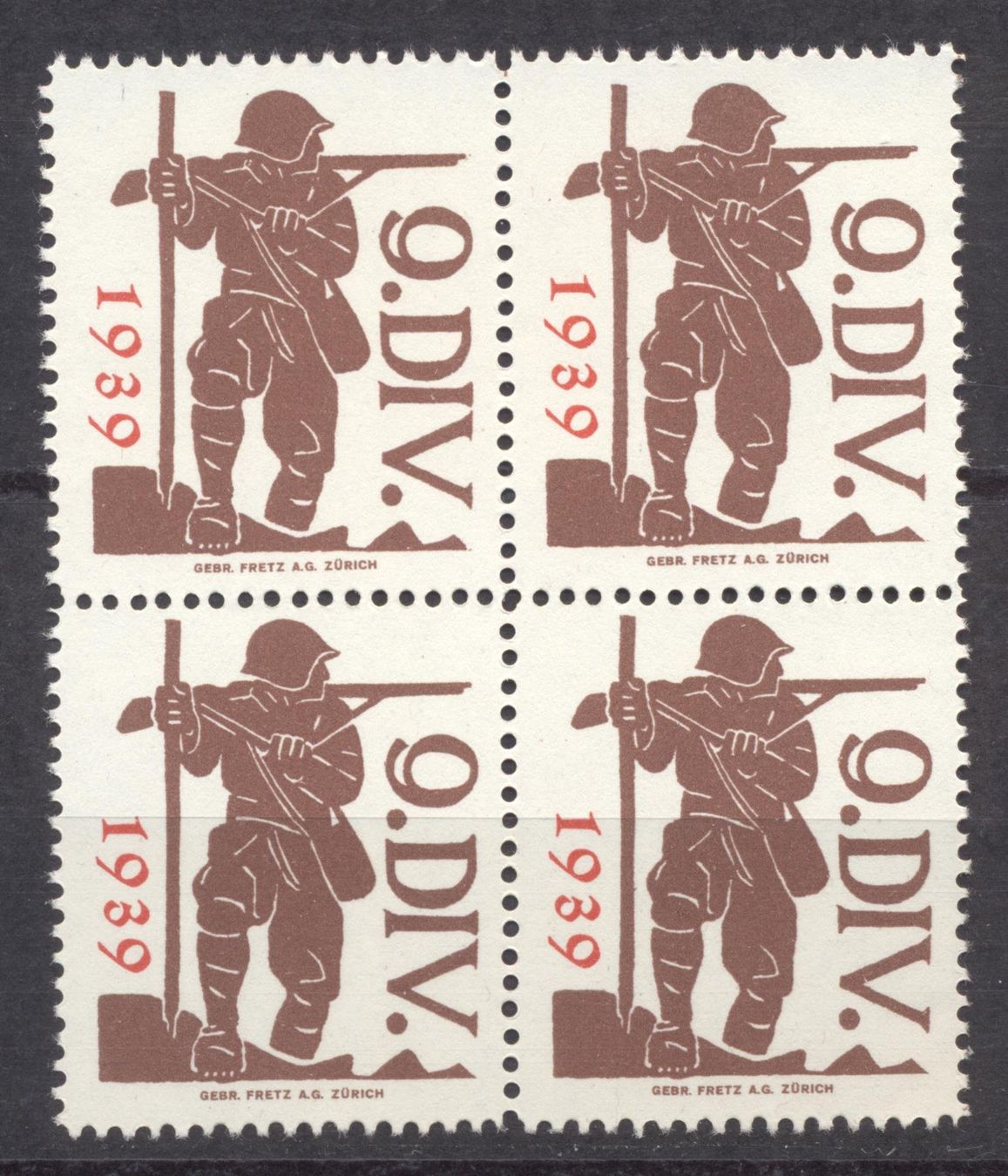 Alle Briefmarken: Kommandostäbe Nr. 84/1 Viererb. ** – Gebraucht aus Siebnen von Fstaehli