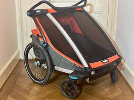 Thule Chariot Cross 2 mit zwei Velo-Kupplungen