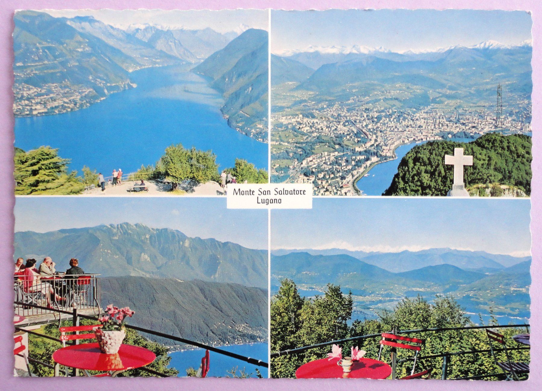 Ansichtskarten: Monte San Salvatore, Lugano, 914 m s.m. – Gebraucht aus Fétigny von