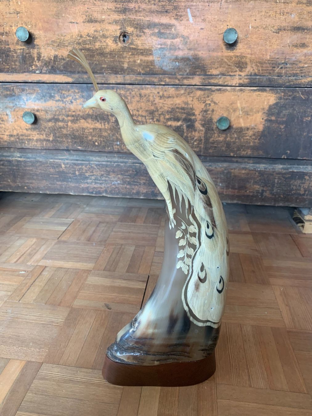 Sculture & Statue: Horn Skulptur Pfau – Usato da Dättlikon venduto da Maurinie 1