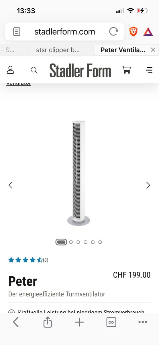 Stadler Form Ventilatoren: Stadler Form Ventilator Peter – Gebraucht aus Schlieren von Estelle007 1