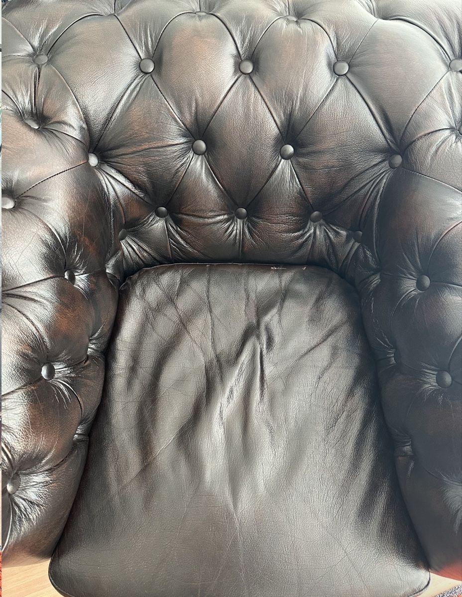 Chesterfield Sessel: Chesterfieldsessel Dunkelbraun Leder – Neu (gemäss Beschreibung) aus Muttenz von dan_zfh7 4