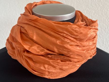 Colora Schal, 100% Seide, Rostorange, NEU