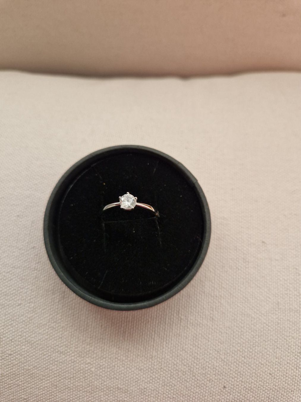 Bague Solitaire En Argent 925 Avec Zircon - Taille 54 - Neuf Sans Emballage - Magnifique Bijou