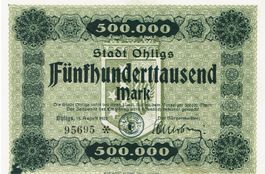 Ohligs 500000 Mark 15.08.1923 VZ+-VZ++